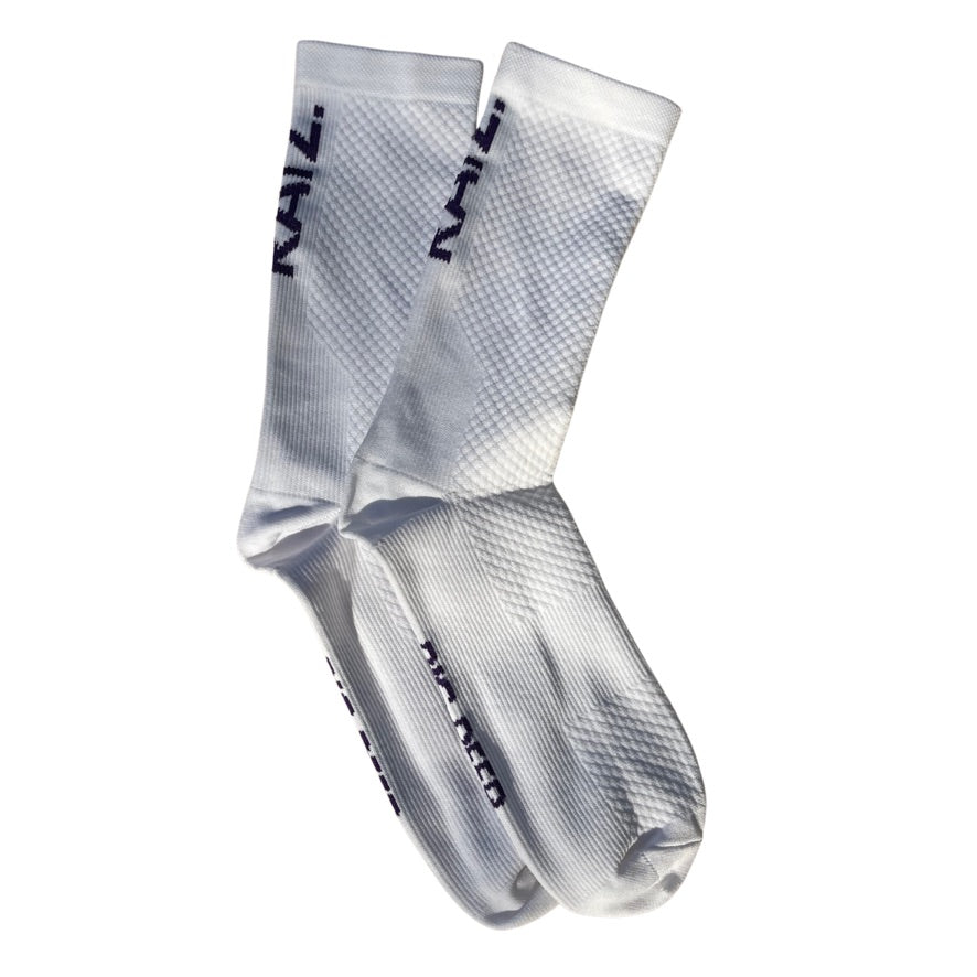 Raíz Tempo White/Purple Performance Sock